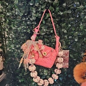 Woven Blush Mini Bagcharm